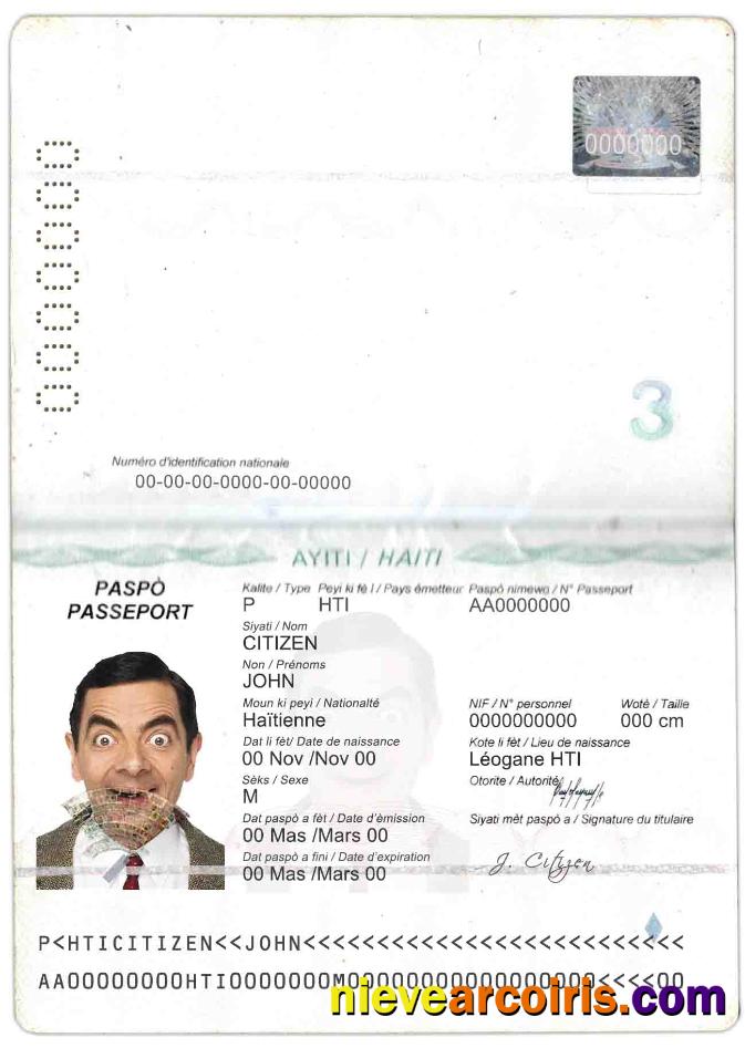 Haiti passport
